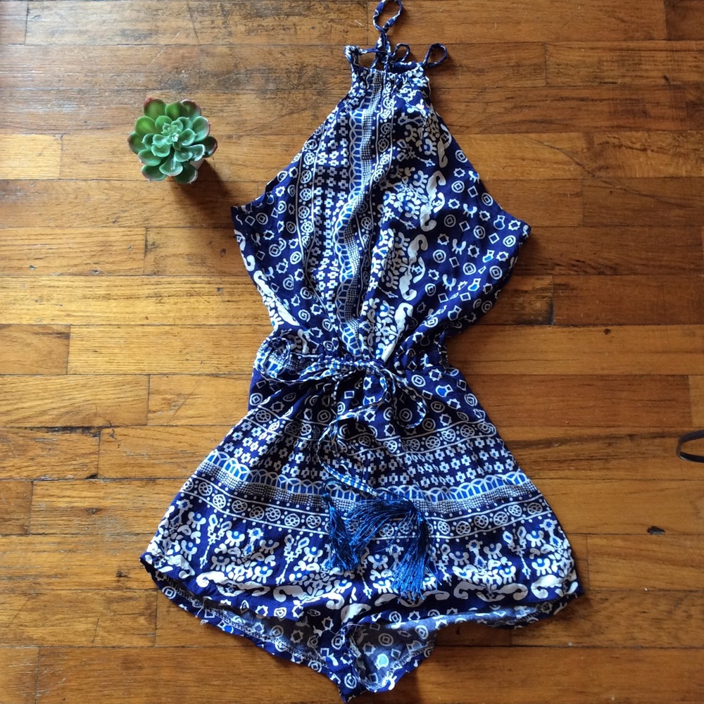 Open back romper with tassels ✨